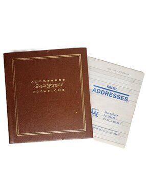 NEW Vernon McMillion Address Occasions Book w/Full Unused Refil lRARE Antique